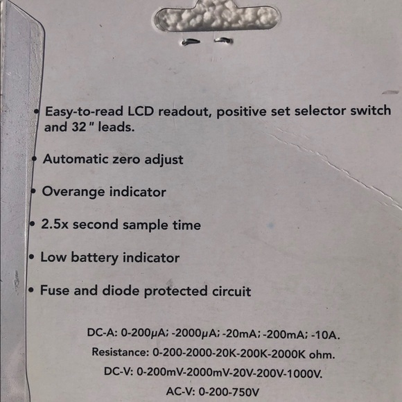 NEW 7 Function Digital Multimeter - Picture 3 of 3
